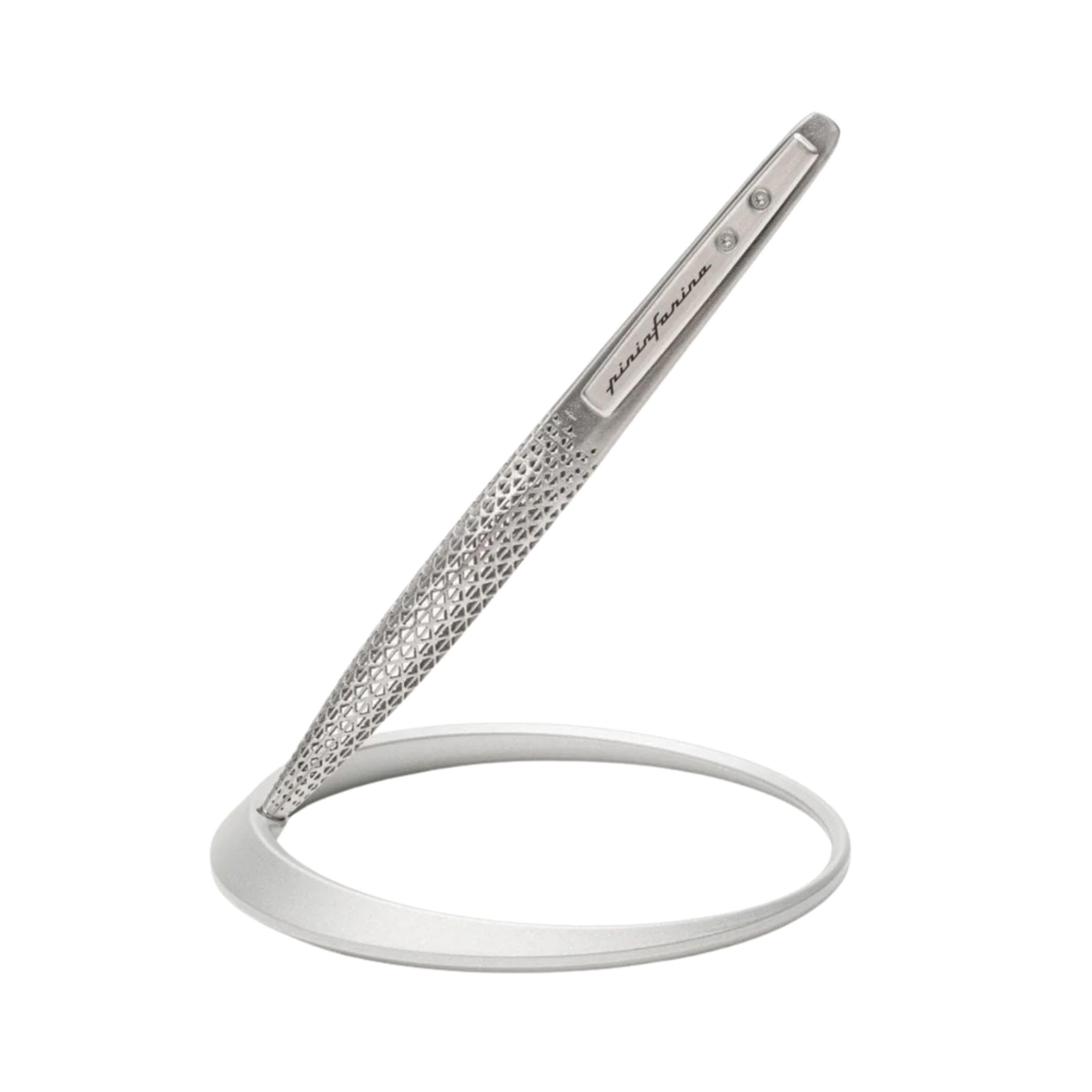 Pininfarina Space Penna senza inchiostro, Penna elegante uomo con puntale in Ethergraf, Grigio