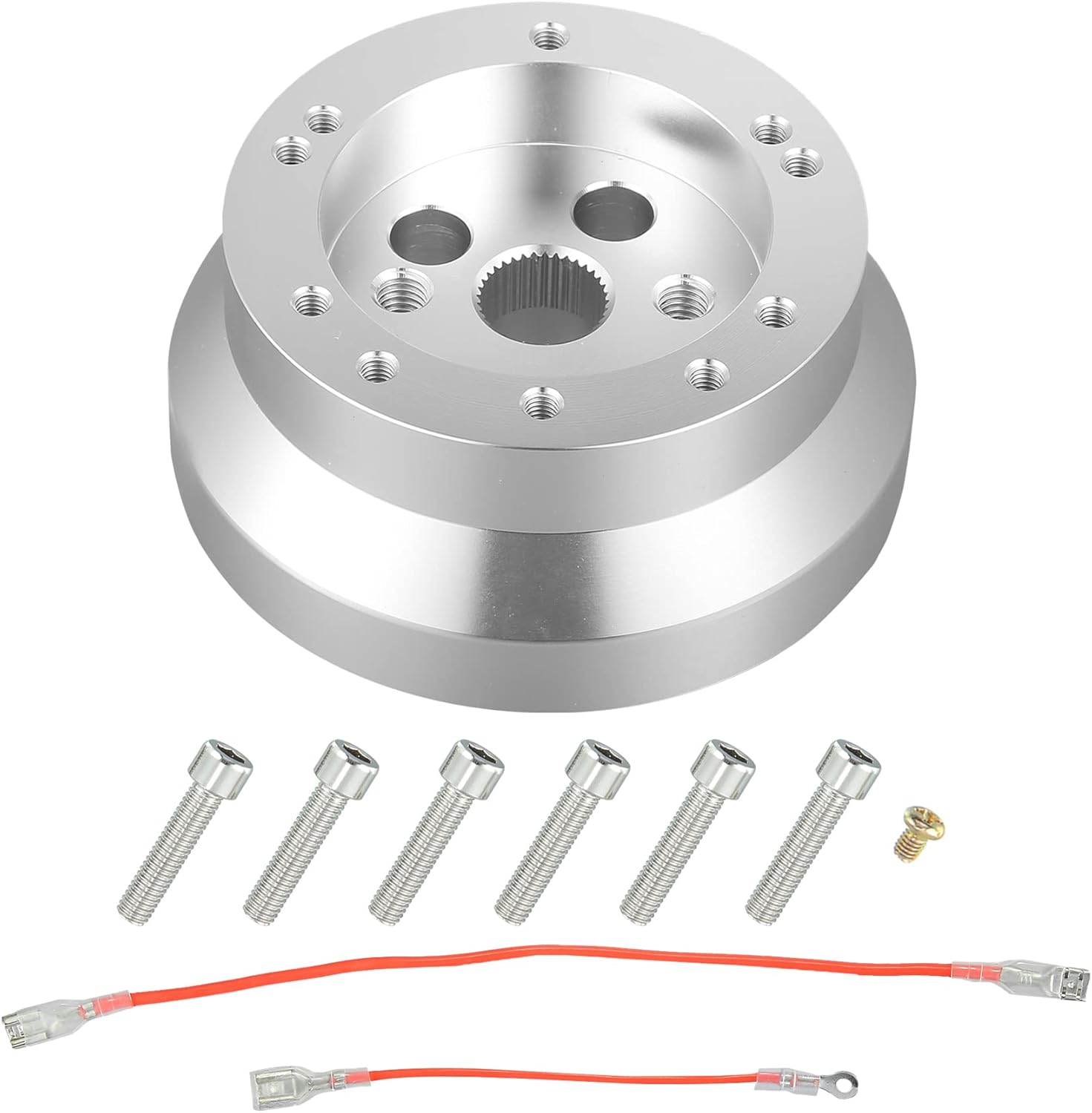 X AUTOHAUX 5 & 6 Hole Steering Wheel Short Hub Adapter Connector for Tilt Columns