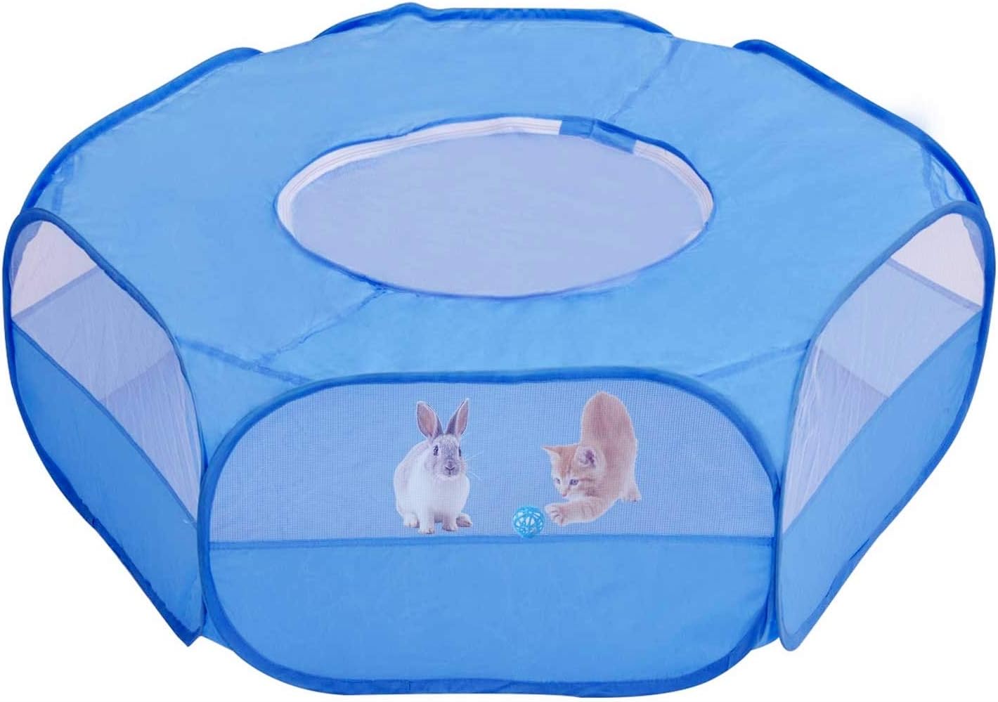 FPLX Small Animals Cage Tent, Pet Playpen for Hamster Rabbits Bunny Kitten Guinea Pig