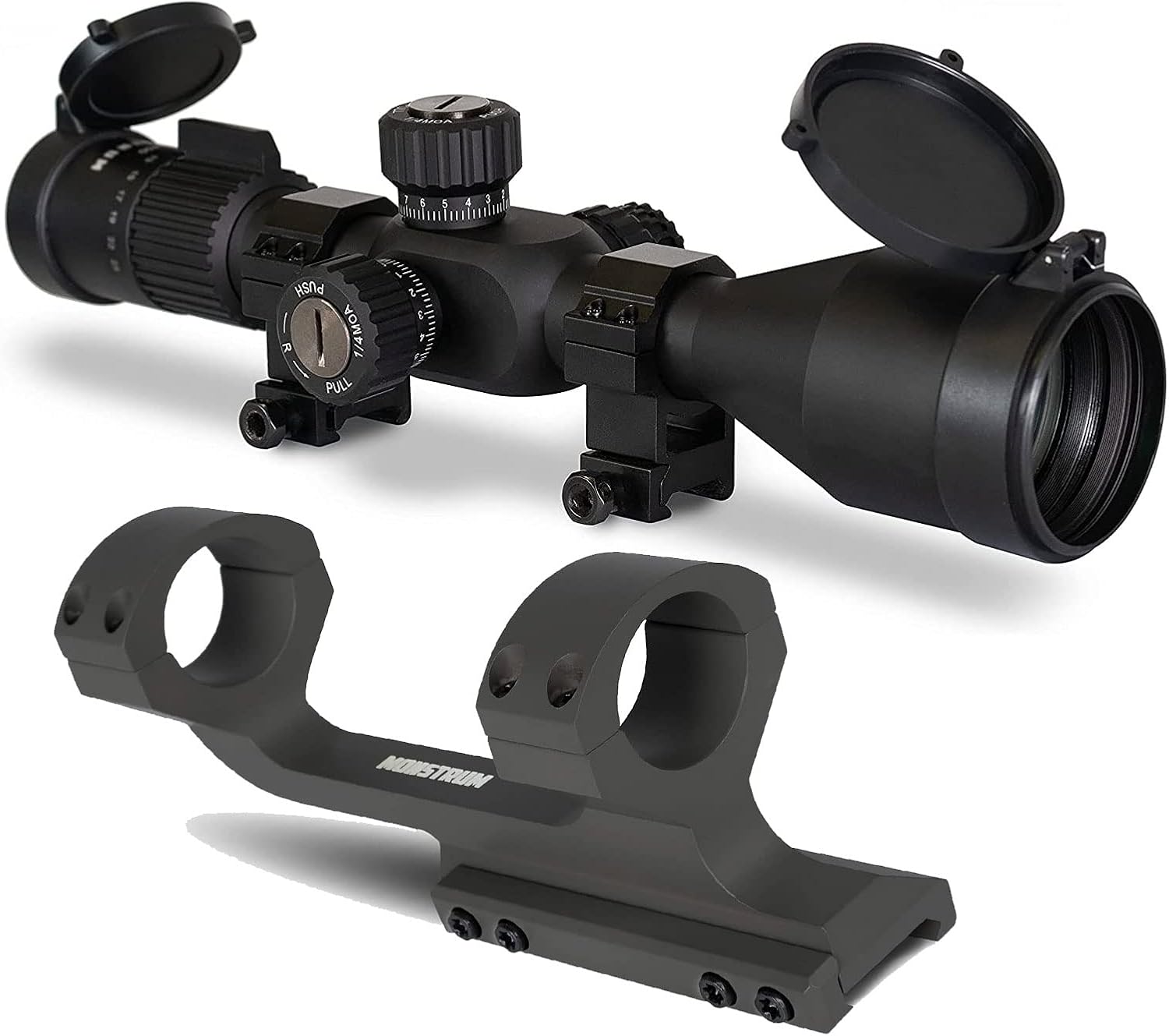 Monstrum G3 318x50 FFP Rifle Scope Monstrum Extended Length Offset Scope Mount