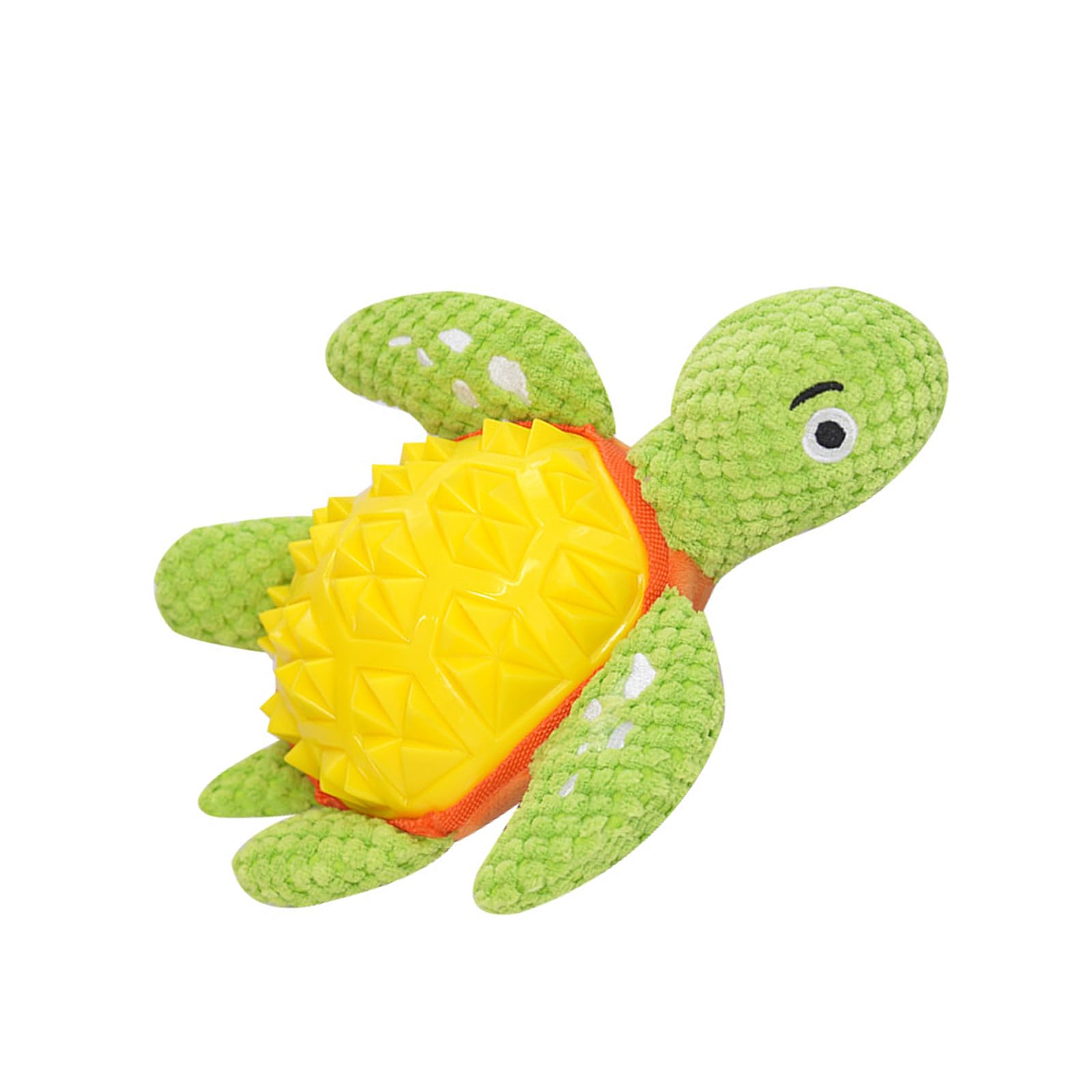 Jouet chien tortue couineur en caoutchouc résistant pour soin dentaire