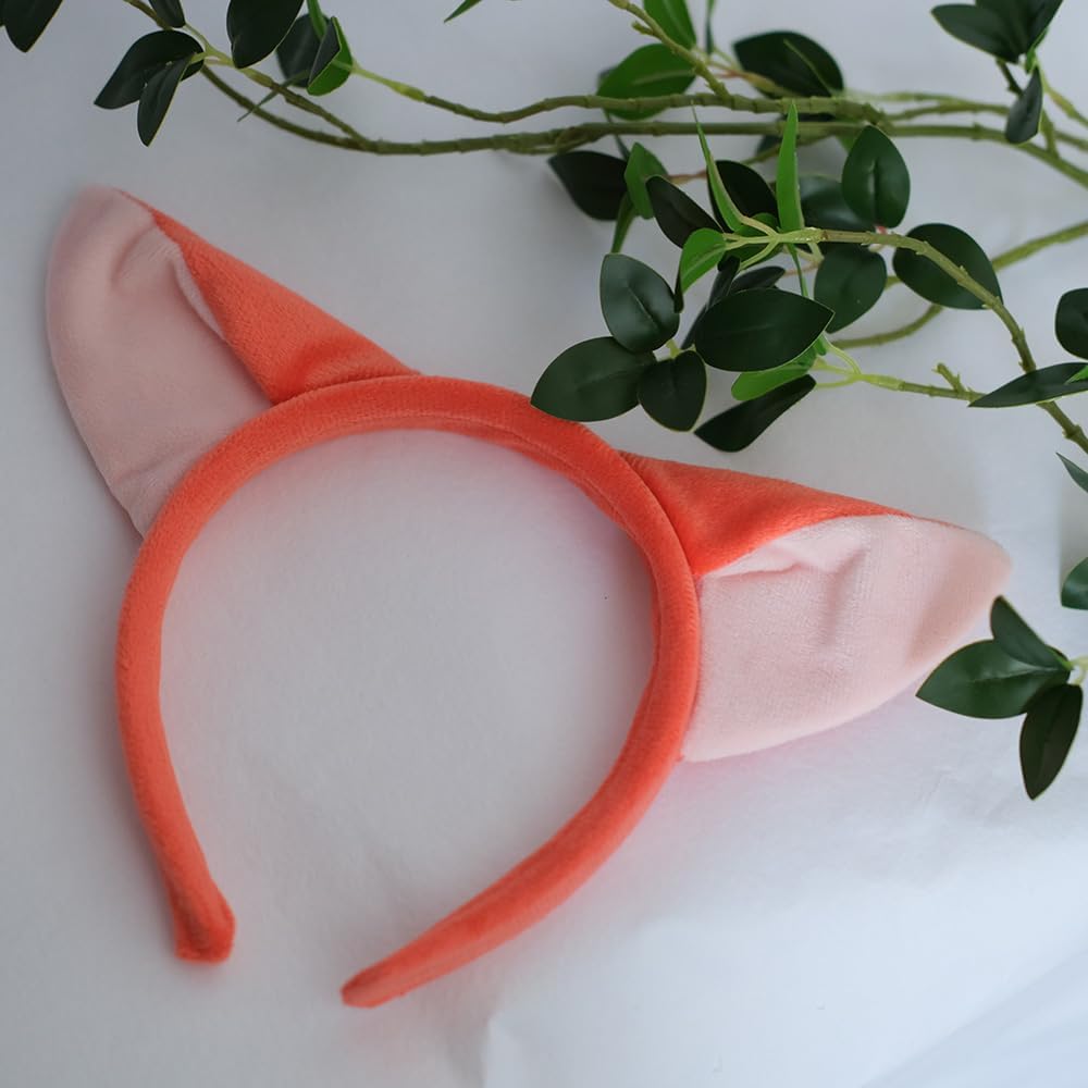 ZKRYHB 2PCS Costume Accessories Set Animal Fox Ear Headband Tie for Halloween Cosplay - Image 3