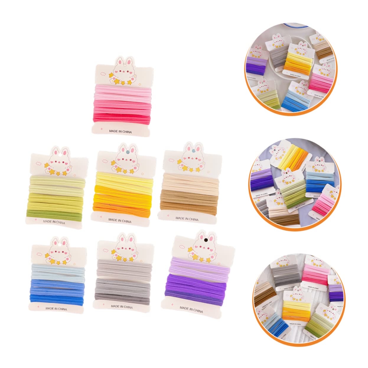 FOMIYES 105piezas Gomillas De Pelo Elásticas Para Niñas y Mujeres Accesorios Coloridos Para Peinados Diferentes Para Cumpleaños y Festividades