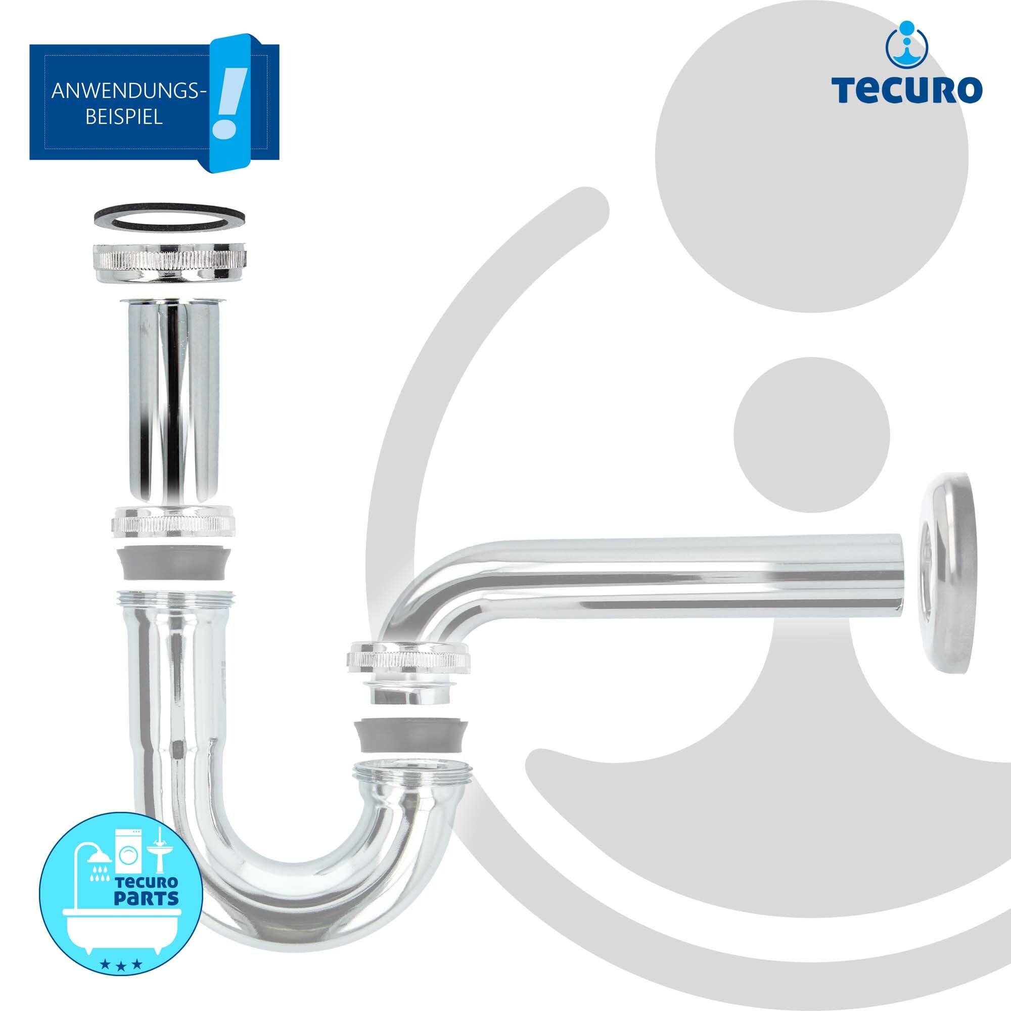 tecuro Immersion Pipe with Diameter 32 x 1 1/2 Inch Union Nut x 100 mm Special Guide, Chrome-Plated Brass - Image 4
