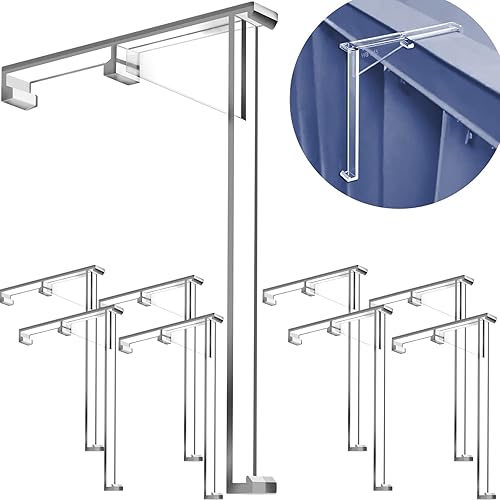 Clip de cenefa ciega vertical de 3.5 pulgadas, clip de cenefa de plástico transparente, soporte de instalación oculto para persianas verticales,