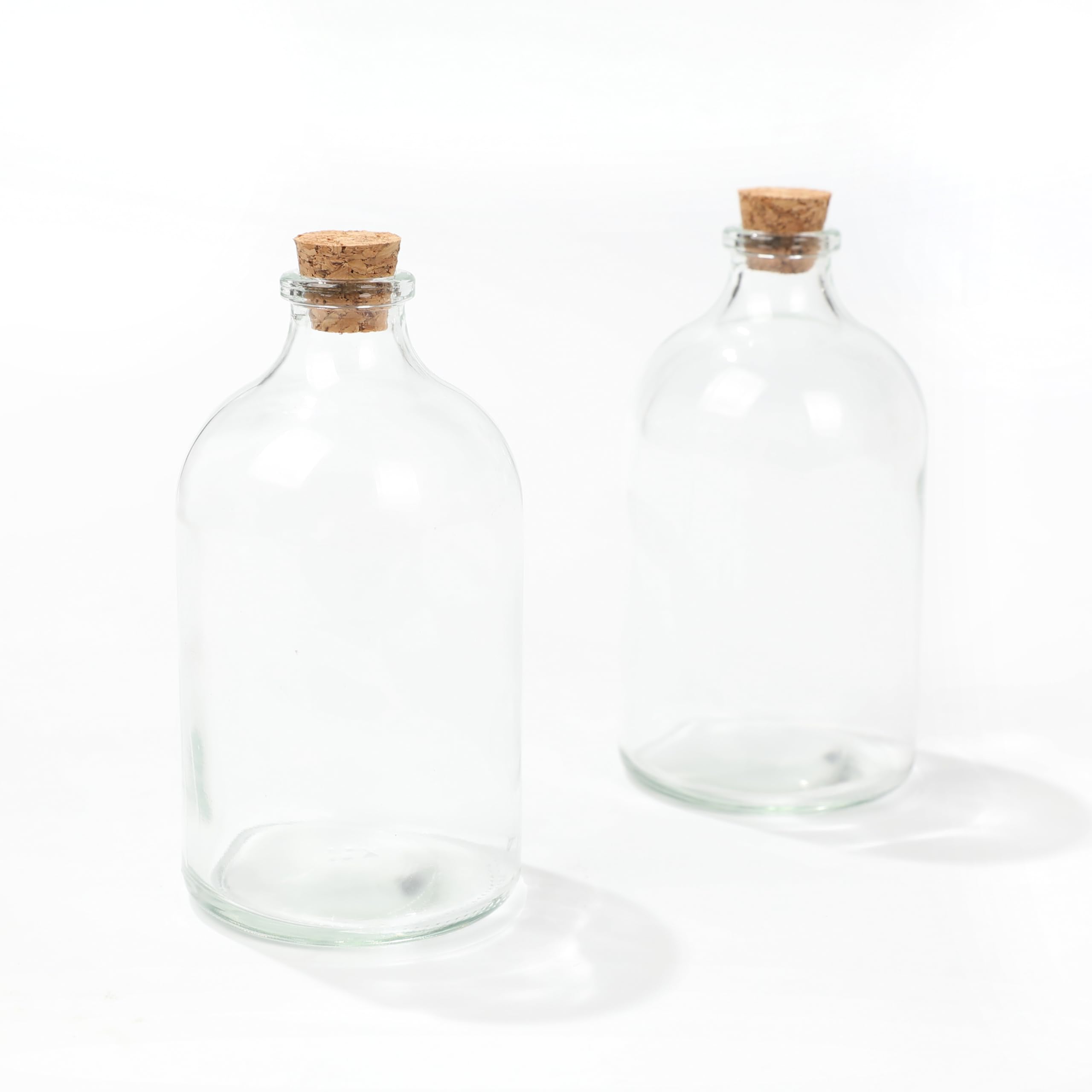6 Bouteilles En Verre Décoratives 100 Ml Avec Bouchons Liège - Style Yaourt - Décoration Intérieure DIY