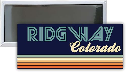 Ridgway Colorado Souvenir - Imán rectangular para nevera (4.75 x 2 pulgadas), diseño retro