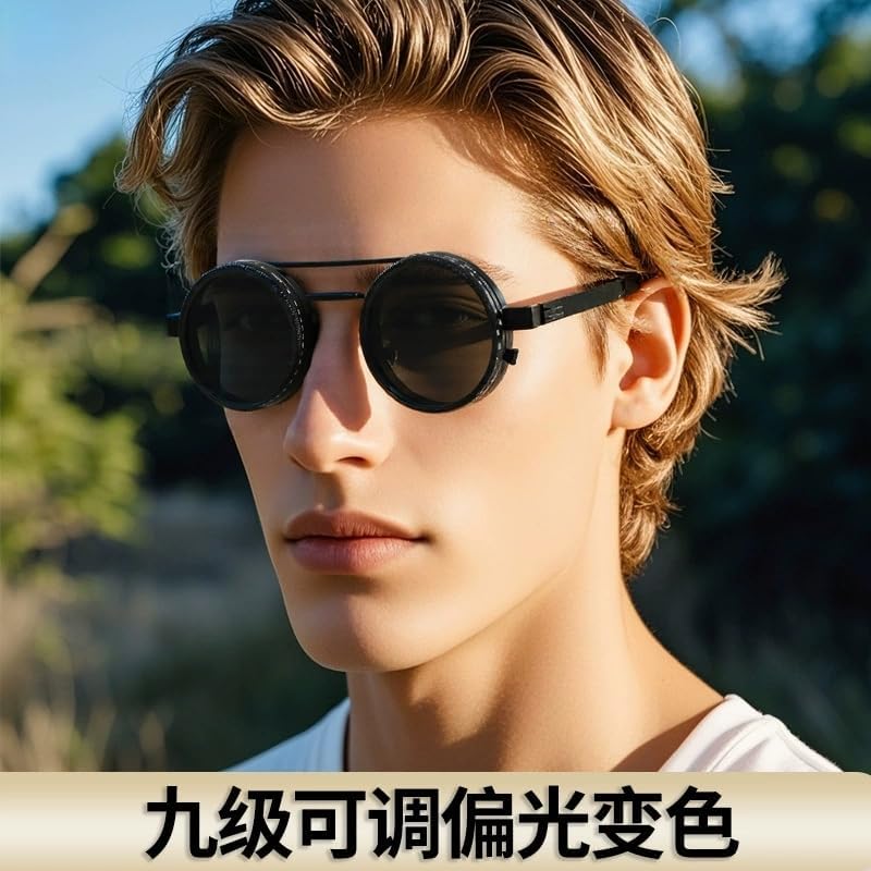Hand Made Nd-400 9 Gears Round Polarized Adjustable Dimming Men Sunglasses women Filter Diving Fishing - Image 6