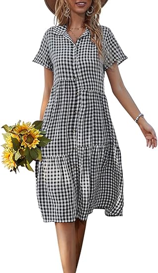 Dress Plaid Button Down Shirt Dress Affordable Fall Fashion Trends for Women 2025