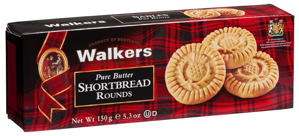 Walkers Pure Butter Shortbread, Rounds, 5.3 oz