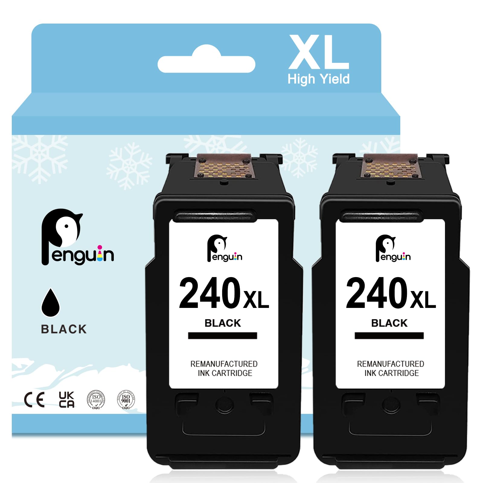 Penguin 240XL Black Ink Cartridges Replacement for Canon 240 240 XL PG240 Black Ink Cartridge MG3600 Ink Cartridges MG3620 MG3120 MG2220 MG2120 TS5120