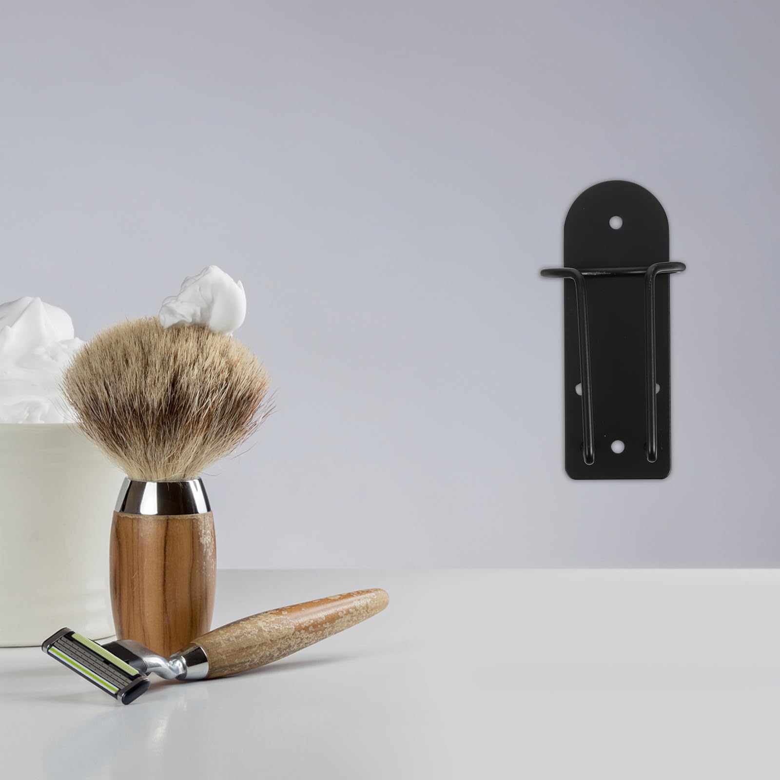 Soporte de Acero Inoxidable para Cortadora de Pelo Eléctrico Negro, Organizador de Herramientas de Peluquería de Pared, Estante Multiusos para Máquinas de Cortar Cabello