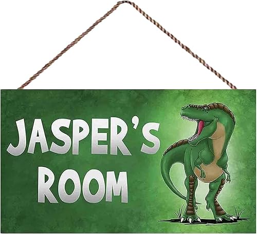 Triceratops and Brontosaurs Dinosaur Decor Gift for Boys, letrero de madera personalizado para decoración de pared de dinosaurio, letrero de puerta