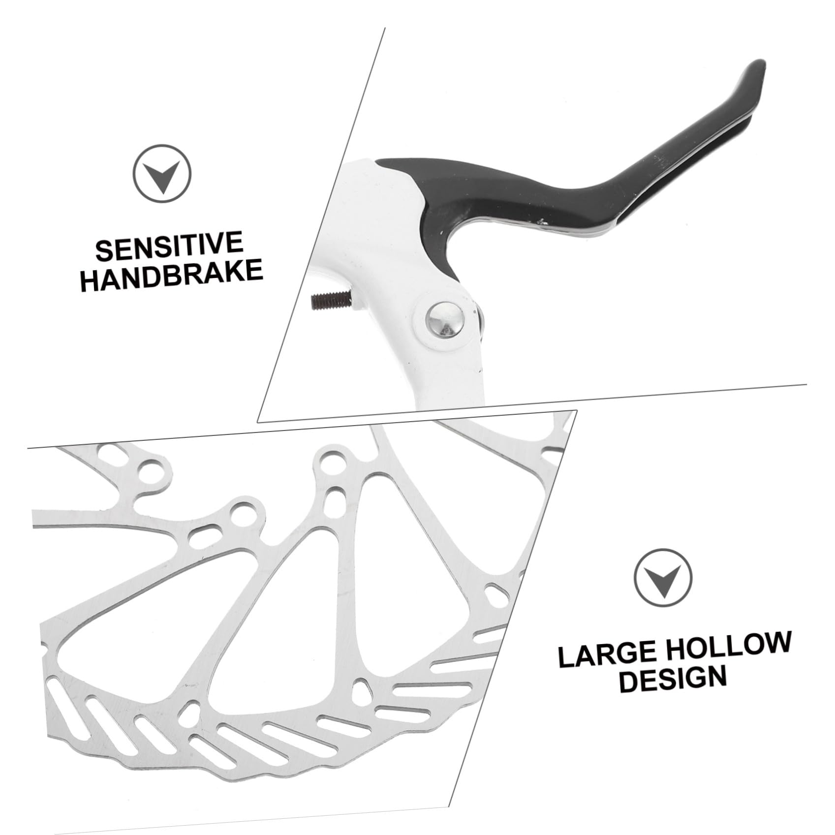 ULTECHNOVO Juego de Freno de Disco Alta Fricción y Practicidad para Bicicleta de Montaña Piezas de Metal y Plástico Diseño Hueco Oblicuo para Ciclismo