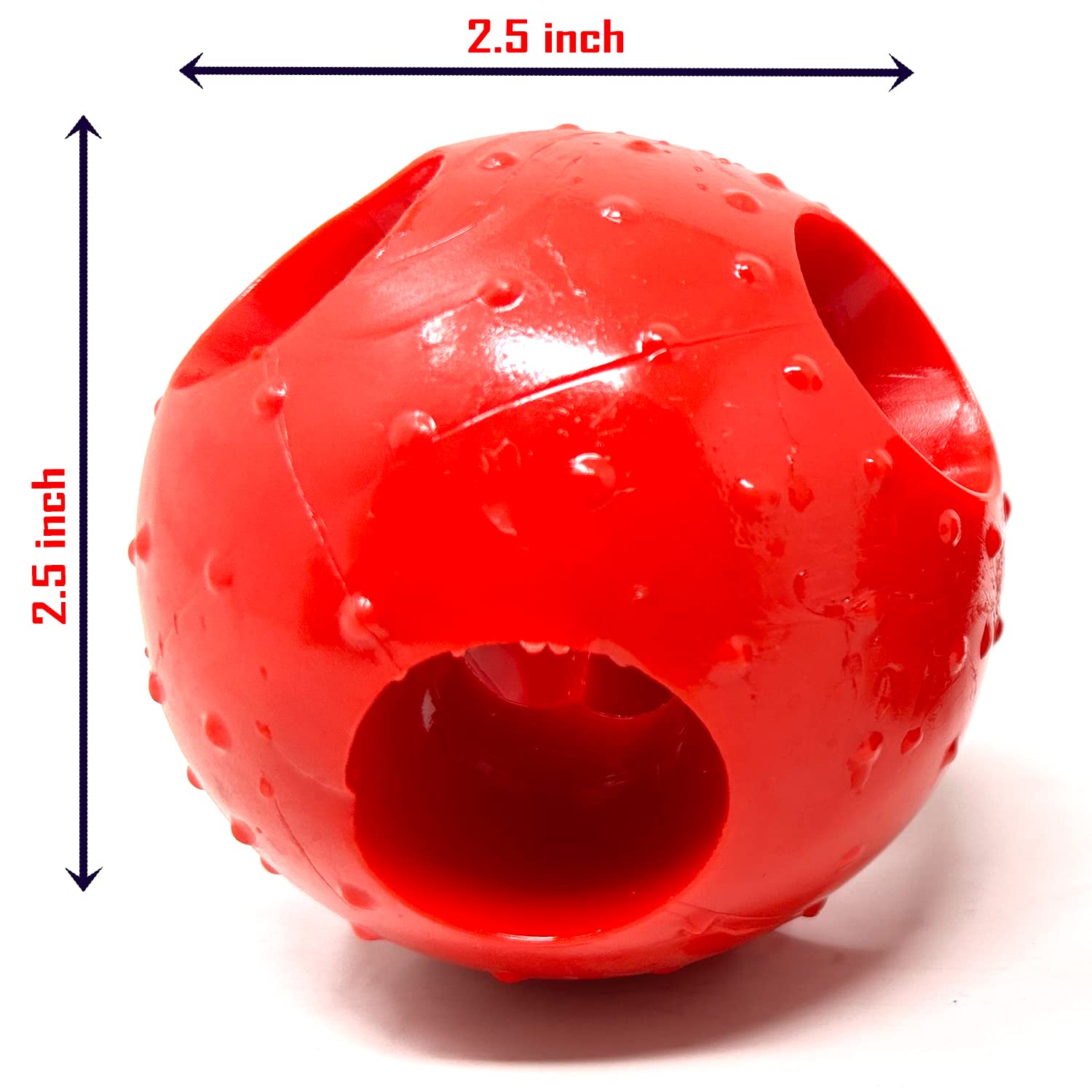 ZippyPaws Dog Toys Spike Ball Toy & Hole Ball Toy Chew Toy Combo Suitable for Small Medium & Large Dogs 1