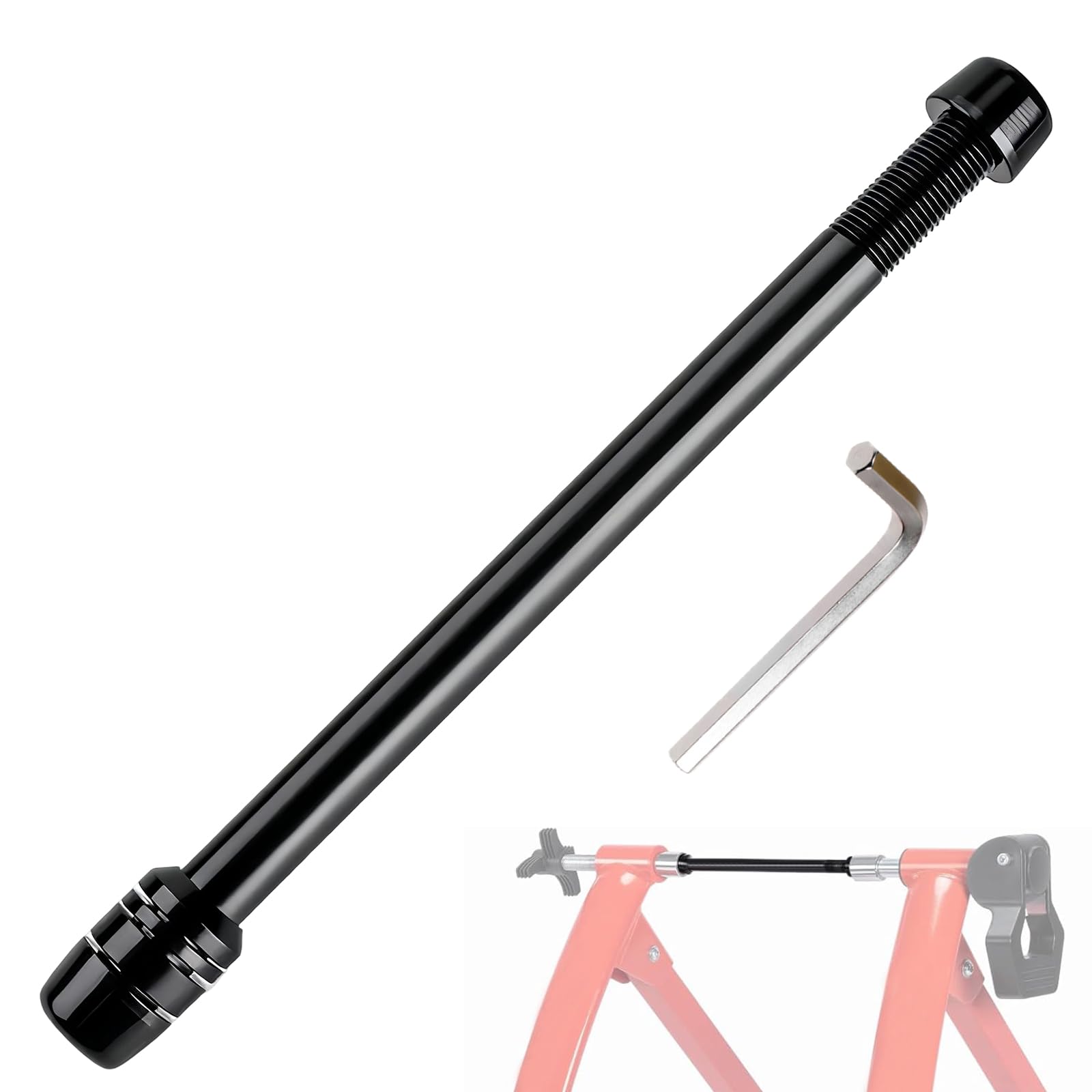 YFaith Steckachse Fahrradanhänger, Steckachse Fahrradanhänger M12 x 1,0, 200 mm Lang Fahrrad Achse für Anhänger, mit Zubehör, für den Außendurchmesserbereich des Rahmens von 166-178mm Sport & Freizeit