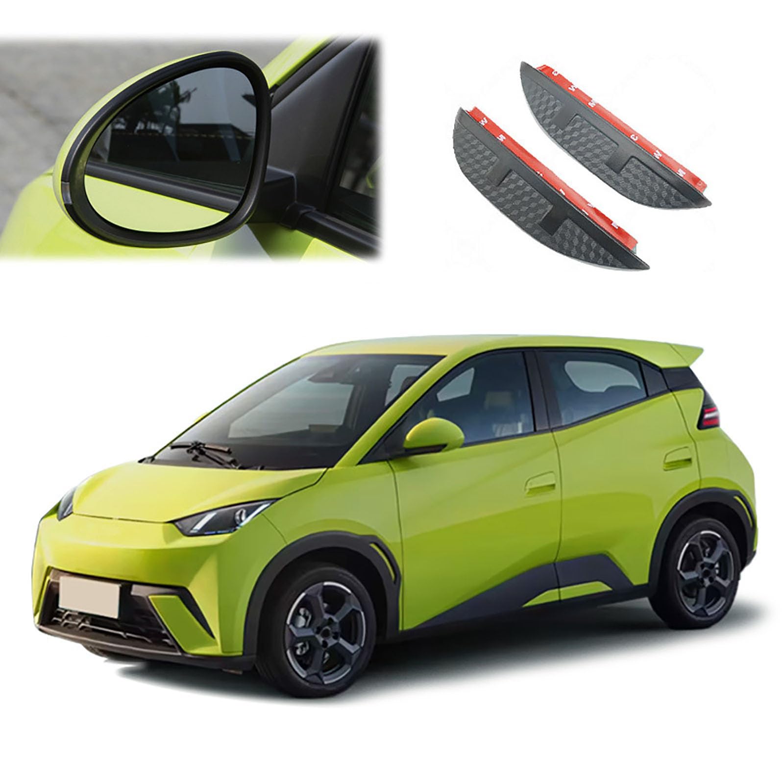 AIMQIADCompatible with BYD Seagull 2023+, 2PCS Rear View Side Mirror Rain Board Eyebrow Shield Rainproof Cover Sun Visor Car Exterior Accessories