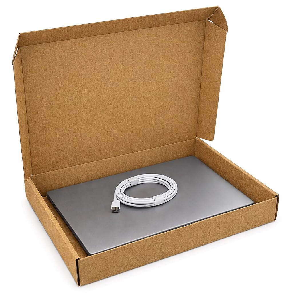 Cajas de cartón troqueladas planas Habana de 65 x 45 x 5 cm para embalaje, envíos, cajas de cartón ondulado, ligeras y sólidas – Juego de 10 – Fabricado en Italia