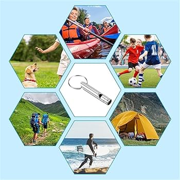 CTFRQC Set Of 7 Extra Loud Whistles For Camping Hiking Hunting Outdoors Sports And