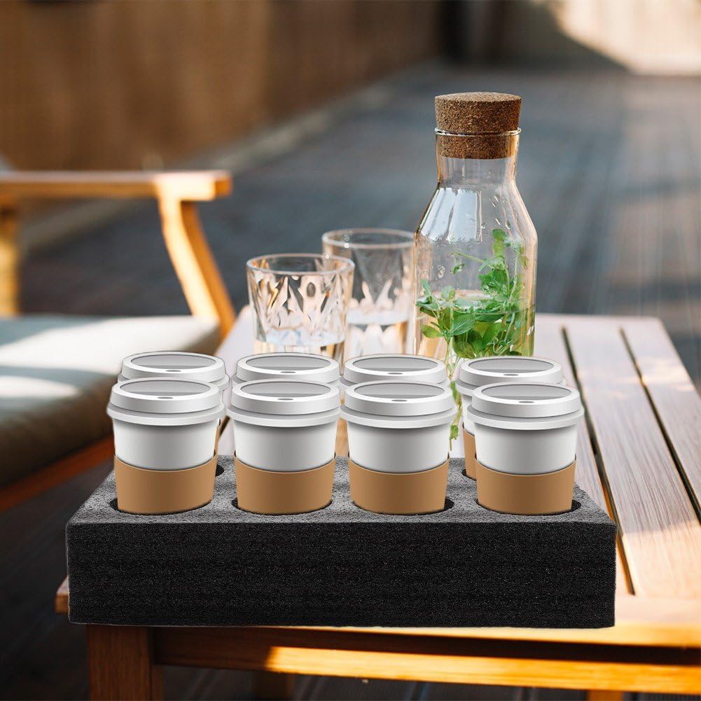 2 Stück Schaumstoff-getränkehalter Zum Mitnehmen, 8 Tassen Schaumstoff-kaffee-getränketräger Zum Mitnehmen, Getränkehalter Für Die Lieferung Von Heißen Und Kalten Getränken, Milch, Tee Und Getränken