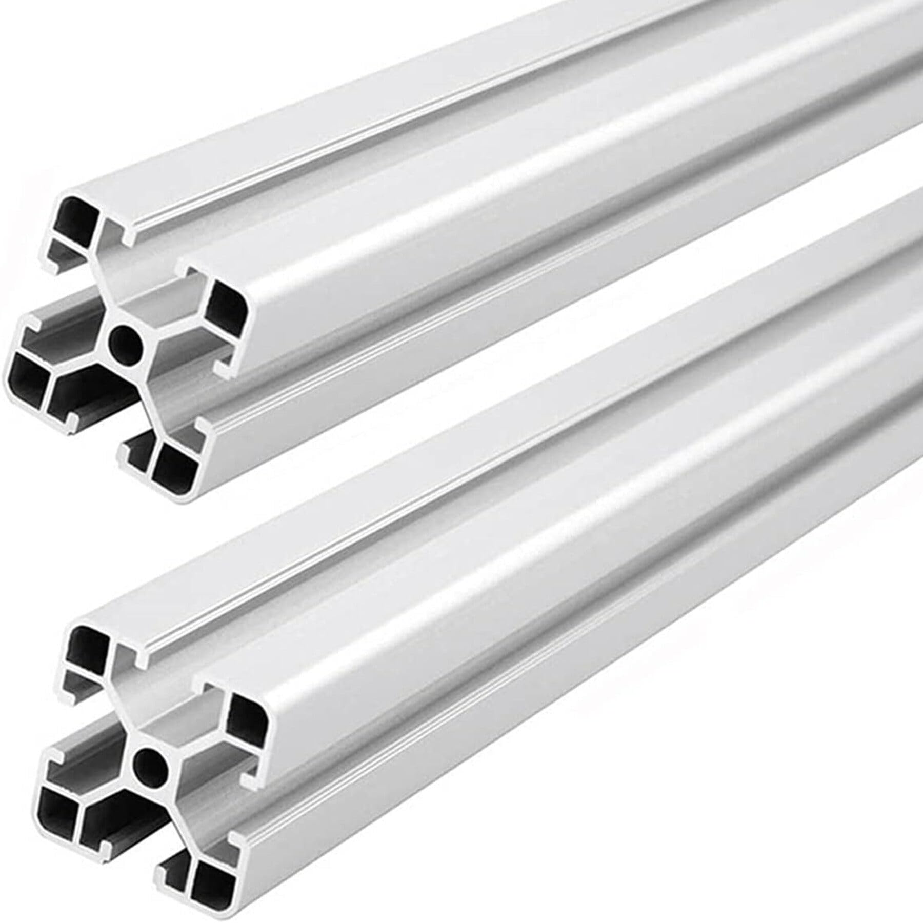 Systemprofil Lot de 2 profilés en aluminium 800 mm 4040 T Type Norme européenne 40 x 40 Profilé en aluminium extrusion linéaire pour imprimante 3D et machine de gravure laser CNC DIY