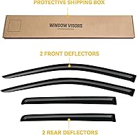 Vista 35 de Visera de ventana para Chevy Silverado 1500/GMC Sierra 1500/Avalanche/Suburban Crew Cab 2007-2013, protectores de lluvia, deflector de ventilación