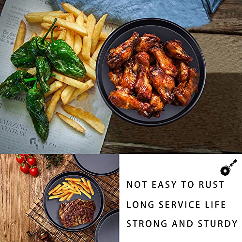 Roucerlin Thick Pizza Pan, Nonstick Pizza Baking Pan Pizza Steel Pan, Round Pizza Tray Pizza Baking Sheet (9 In) #TOP2