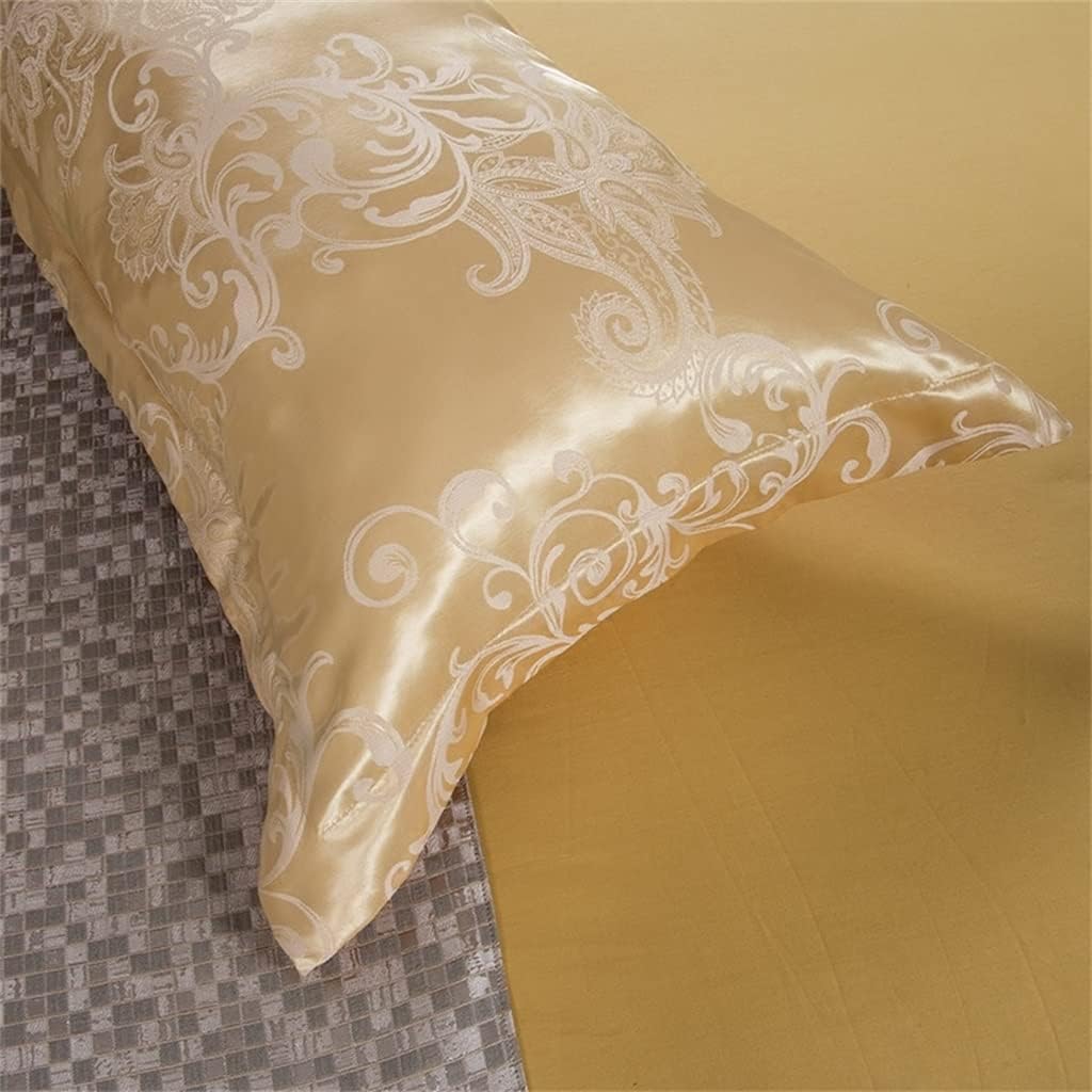 Long Pillows Case European Retro Satin Pillowcase Long Couple's Wedding Pillow Cover