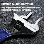 WORKPRO 8-Inch Adjustable Wrench, Cr-V Steel Wrench, Wide Jaw Black Oxide Wrench, Metric & SAE Scales, for Home, Garage, Workshop and DIY - Image 5