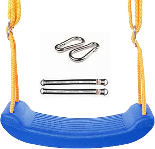 Miniatura 1 de YEmirth Asiento de columpio de plástico para niños con revestimiento de termoplástico, cómodo columpio para cuerdaárbol, adecuado para exteriores e