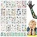 BOHAO 20 Blätter Tattoo Kinder Kindertattoos Cartoon Tattoo Temporäre Tattoos for Kids Leuchtende Aufkleber Kinder Tattoo Leuchten im Dunkeln Fake Tattoos Kinder Jungen Mädchen Leuchtende Aufkleber
