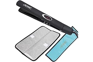 Supernova Tourmaline Ceramic Hair Straightener and Heat Resistant Travel Pouch Bundle: An...