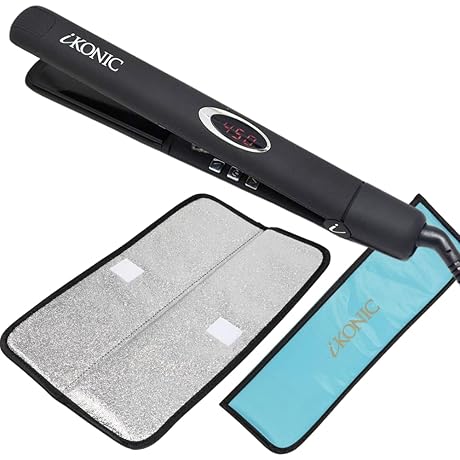 Supernova Tourmaline Ceramic Hair Straightener and Heat Resistant Travel Pouch Bundle: An...