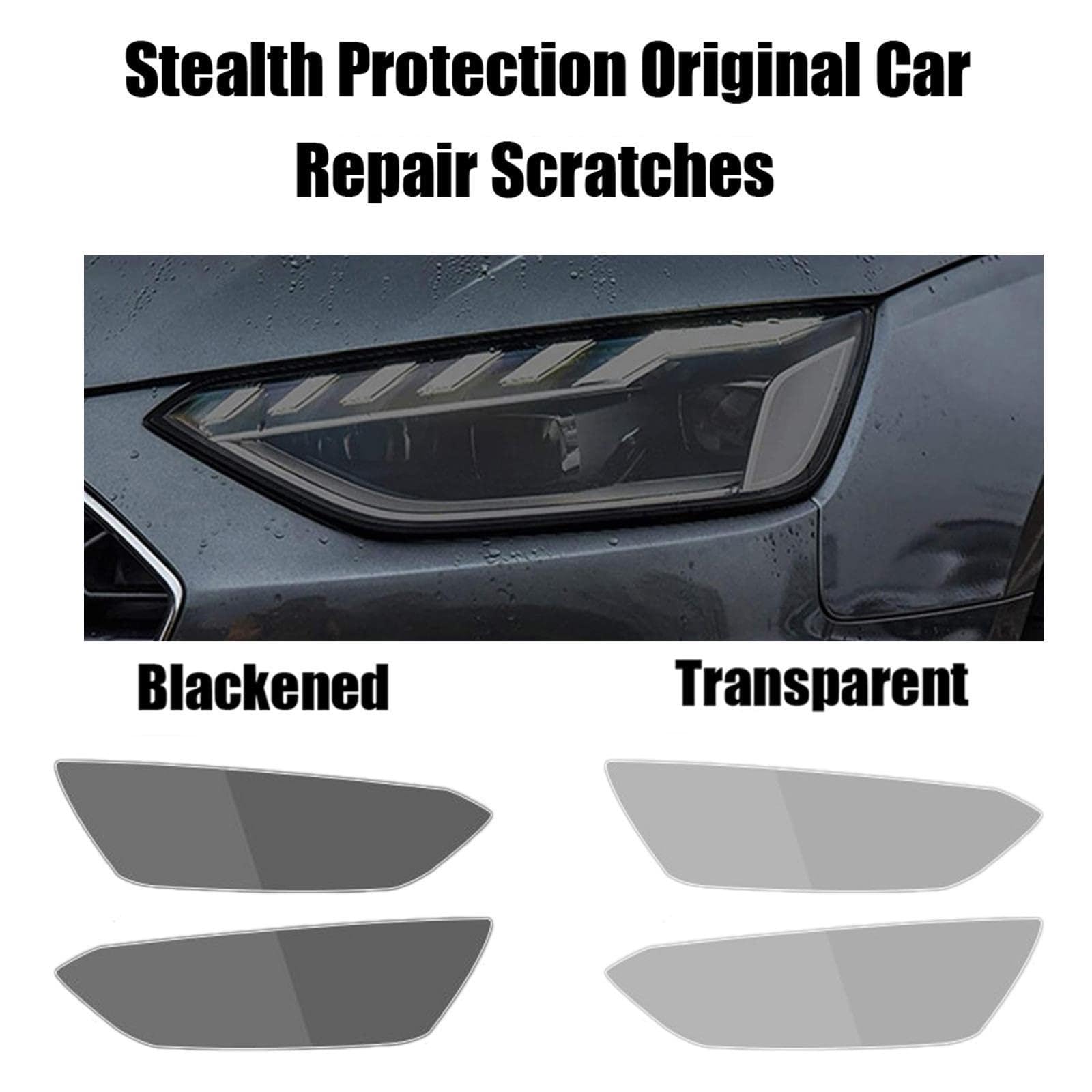 Reflektor samochodowy Folia Dla Audi A4 2020 2021 Reflektor samochodowy Renowacja folii ochronnej Odporny na zarysowania TPU Light Cover Film