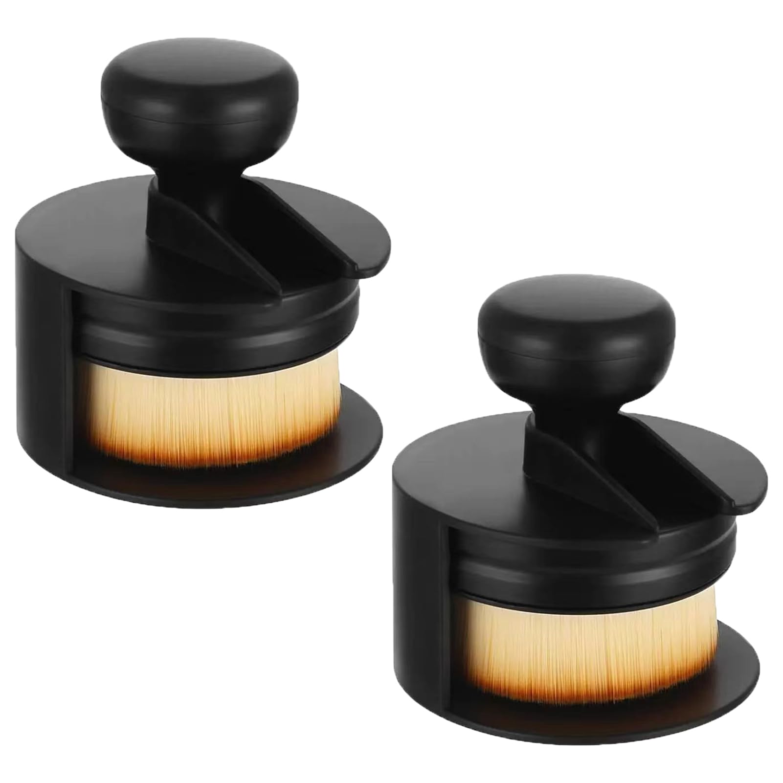 LIFTATAPA 2 Pack Car Tire Shine Applicator, High Density Auto Tire Brush, Portable Car Tire Brush with Stand, Soft Detailing Brush for Vehicles Tire Shine Polish Wax Applicator