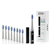Vista 12 de Cepillo de dientes eléctrico Pop Sonic (azul rey) – Cepillos de dientes de viaje con batería AAA Cepillos de dientes eléctricos para niños con 2