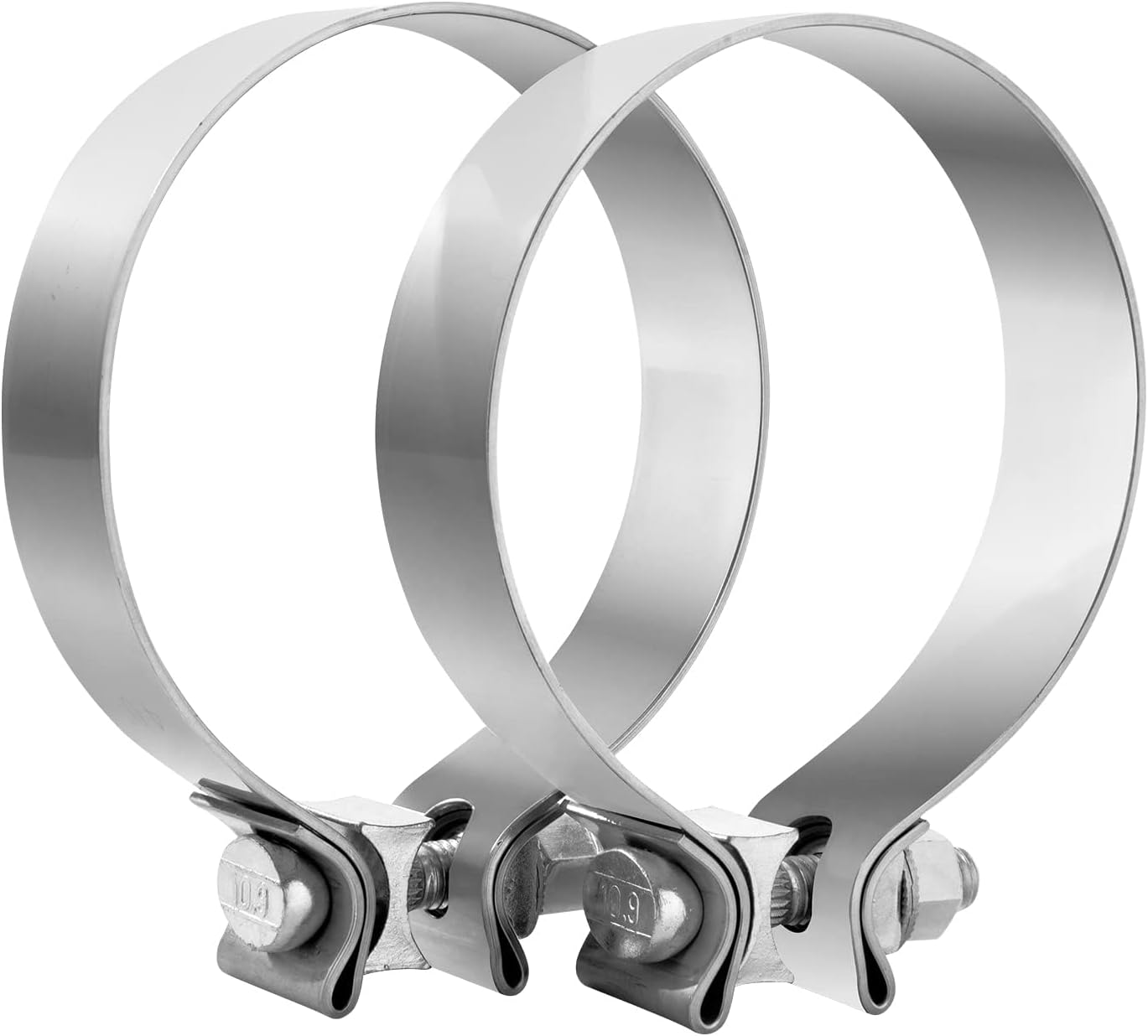 2.5 Inch Exhaust Clamp,2 1/2 Narrow Exhaust Band Clamp 304 Stainless Steel(4Pcs)