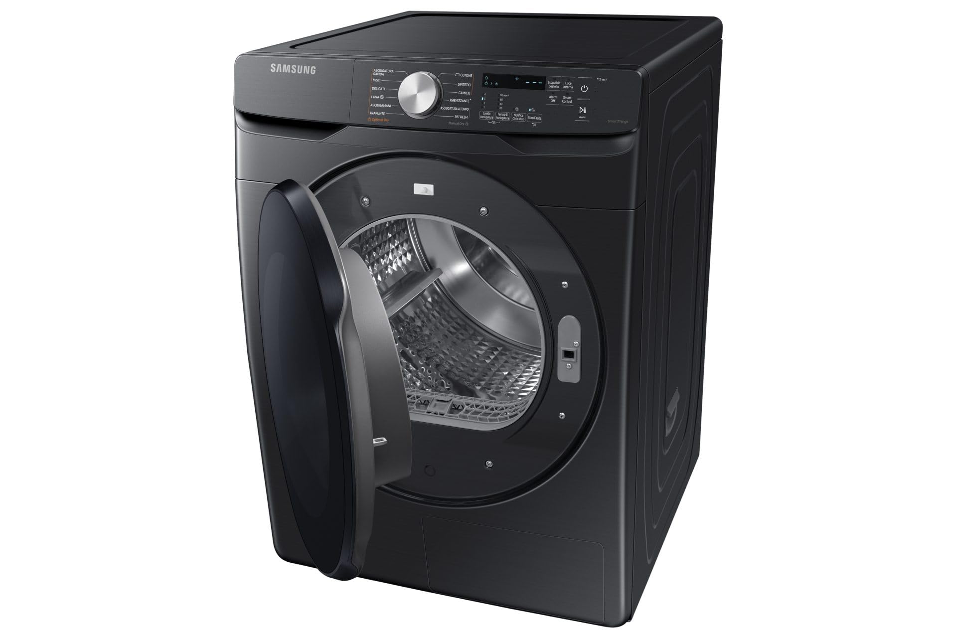 Samsung Sèche-linge grande capacité DV16T8520BV/ET, 16 kg, Hybrid Heatpump Classe A+++, Wifi, Hublot réversible, Charge avant, 69 l x 98 h x 84p cm