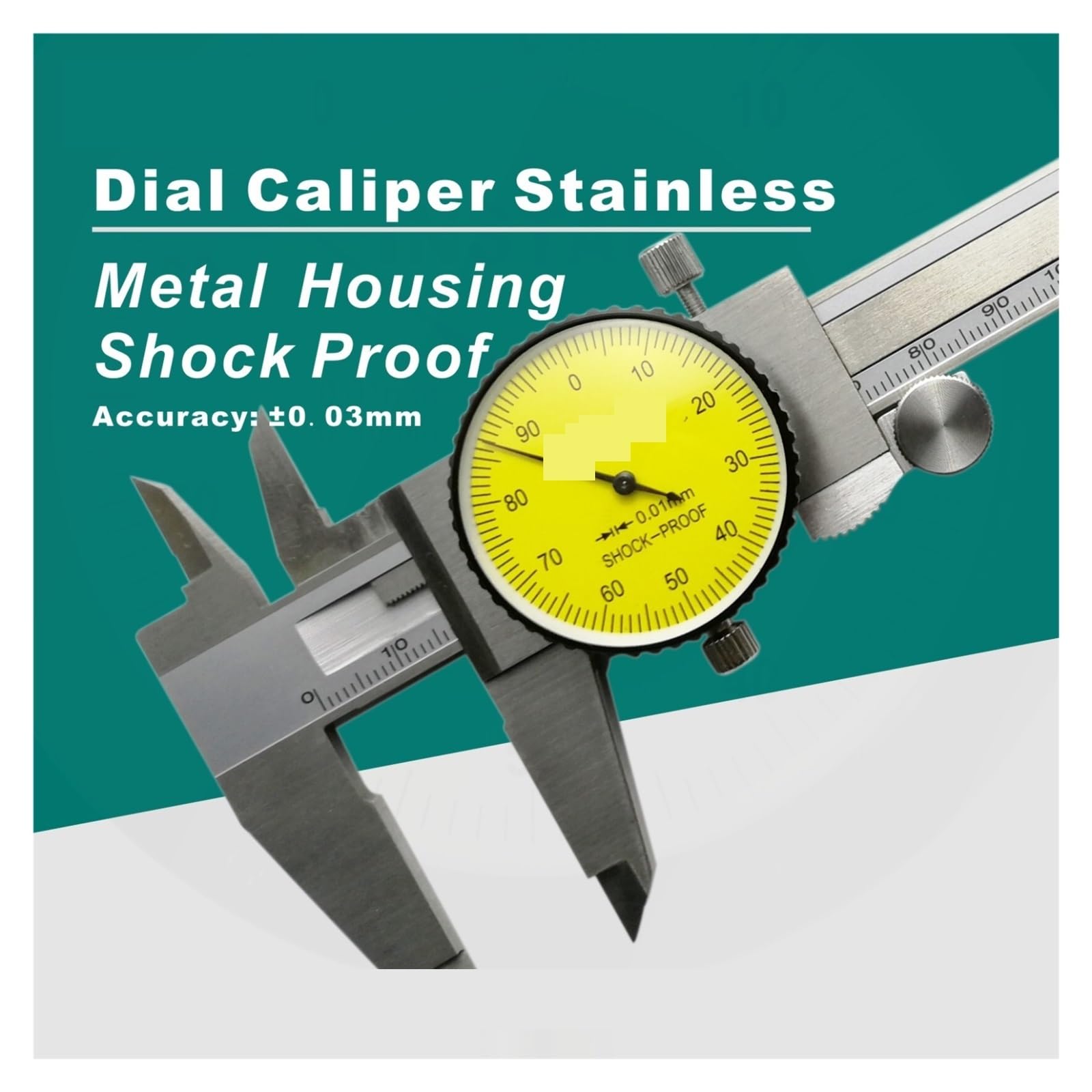 Calibre Vernier con Esfera 0-150 mm 200 mm 300 mm Acero Inoxidable Calidad Industrial 0,02 mm(171-134 200x0.02mm)