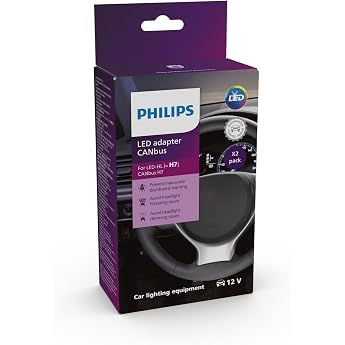 Philips Ultinon Pro6000 H7 LED CANBus Adapter - 3-in-1 Solution - Prevents Dashboard Warning and Flickering and Dimming