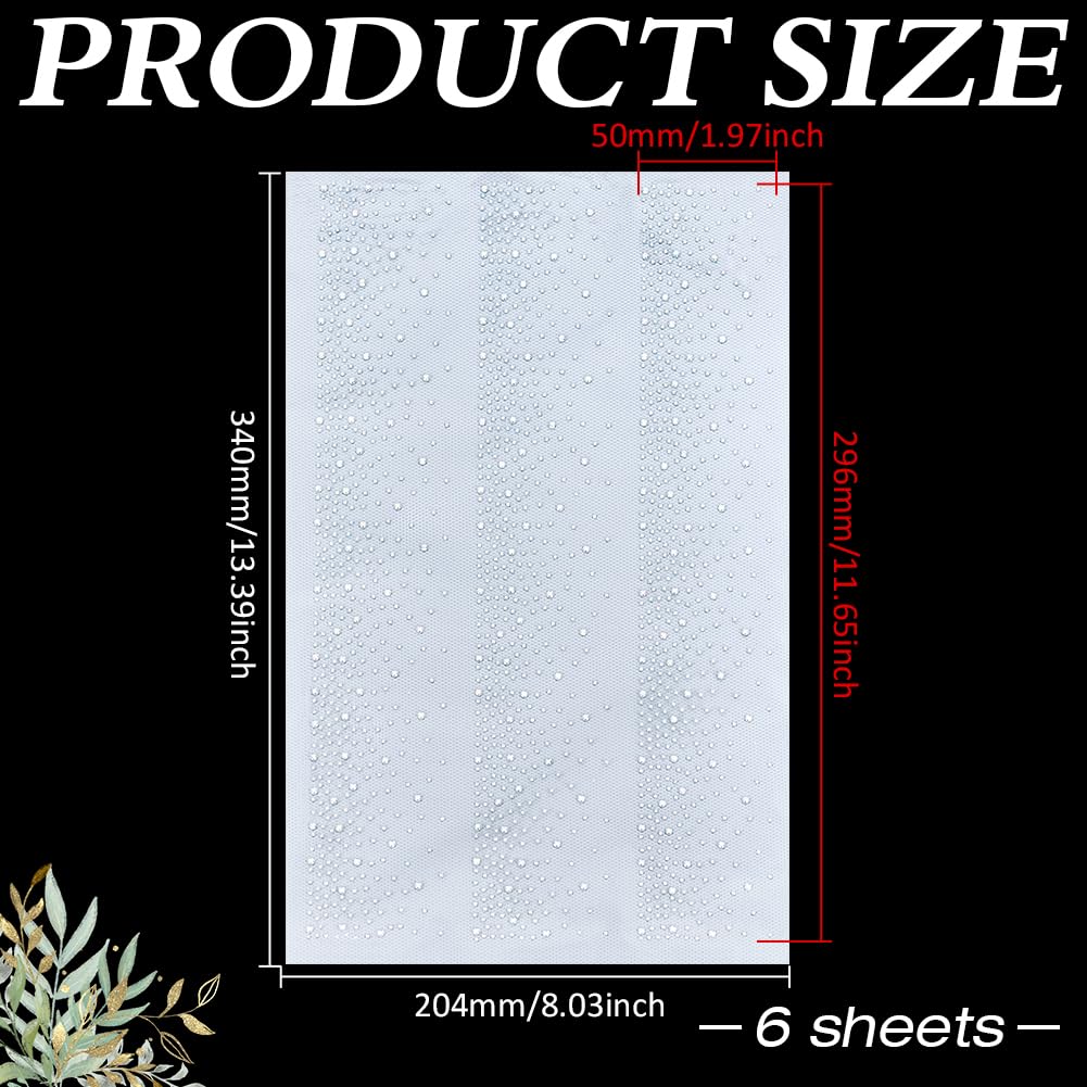 MAYJOYDIY 6 perline da stirare a forma di foglie, 18 pezzi, con colla a caldo, rotonde, per t-shirt, abiti, costume fai da te, 34 x 20 cm