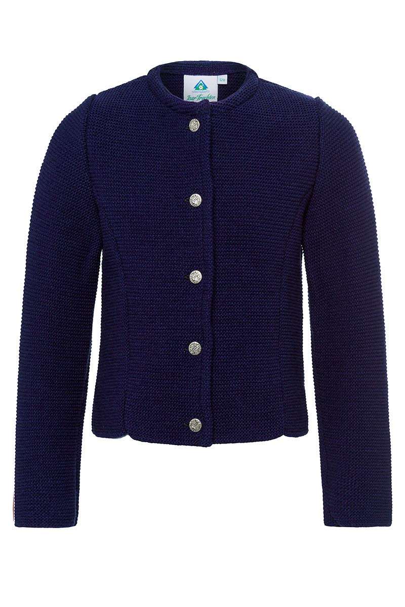 Isar-Trachten Marina 002386 - Chaqueta de punto para niña, color azul oscuro