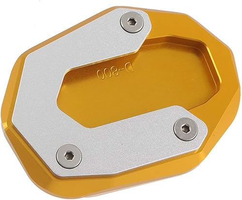 Miniatura 4 de Motocicleta CNC Aluminio Side Kick Stand Kickstand Soporte Placa Pie Almohadillas Para 2015-2018 Ducati Scrambler 800 2016 2017 15-18 (dorado)