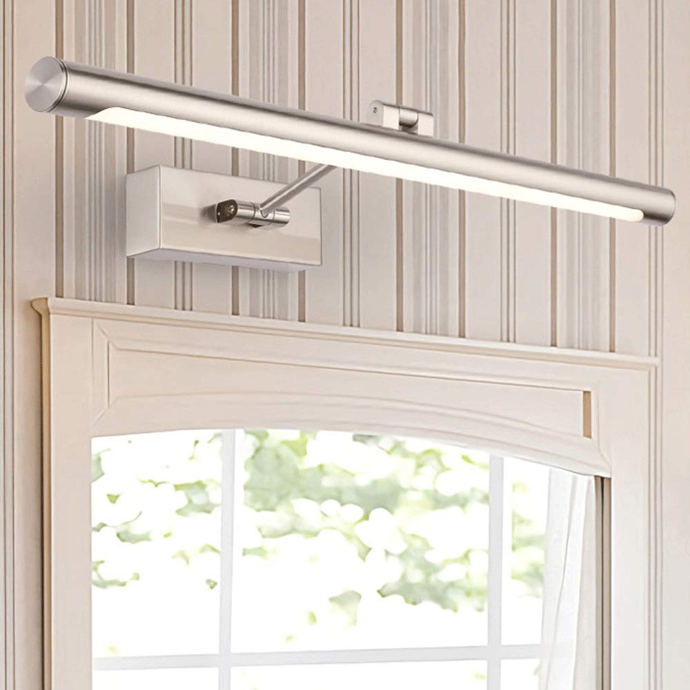 Moderne LED-Spiegel-Frontleuchte, um 180° drehbare Badezimmerspiegellampe, Rahmen-Bilderleuchte, Antibeschlag-Waschraumlampe, Leuchte für Badezimmer, 9 W, 42 cm [Energieklasse A+]