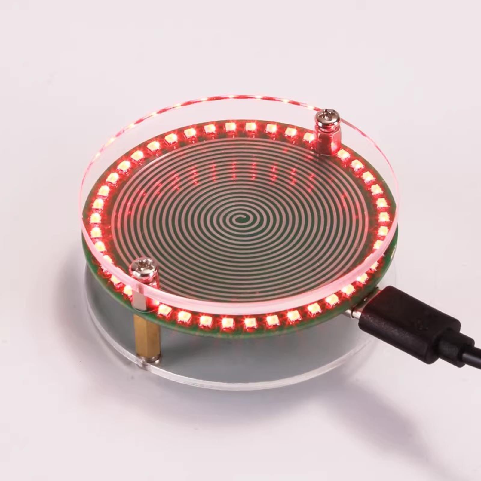 Schumann, generator rezonansu fal 7,83 Hz, ultra niskoczęstotliwościowy generator impulsów z oświetleniem RGB LED, osłoną przeciwpyłową, zasilaniem USB i różnymi kształtami fal