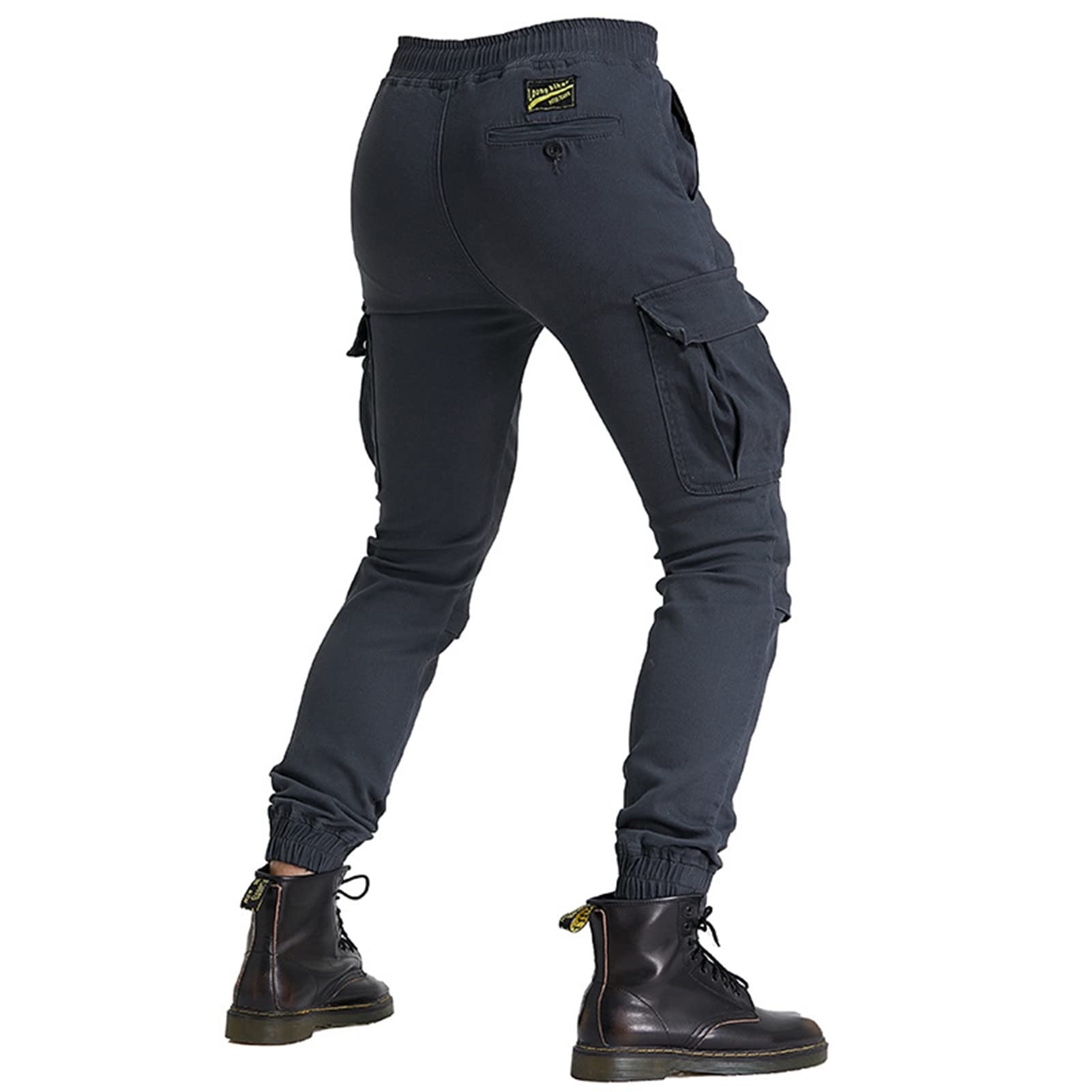 Jeans Da Moto Da Uomini E Donne Pantaloni Protettivi Da Moto Pantaloni In Denim Rinforzati Foderati Protettivi Approvati CE Rimovibili Corazzati Denim Modern-Fit (Grigio,S)