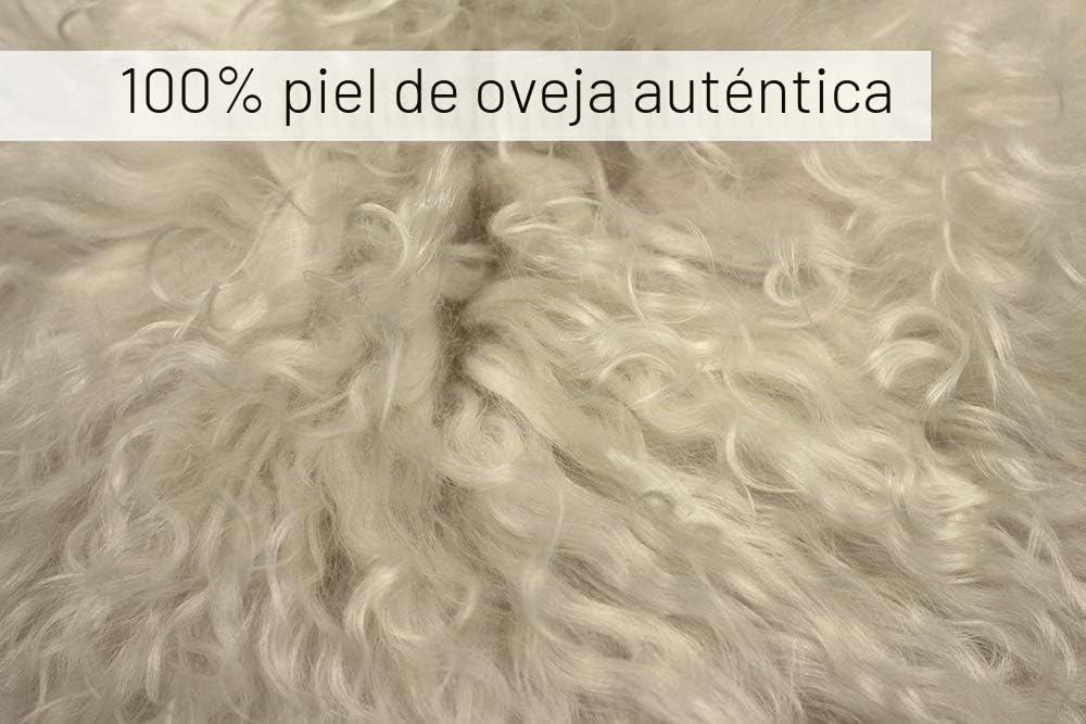 Riva Paoletti - Funda de cojín (Tejido de Piel de Oveja Natural y Beige, 100% de 40,6 x 40,6 cm), diseño de Piel de Oveja, 40 x 40 cm