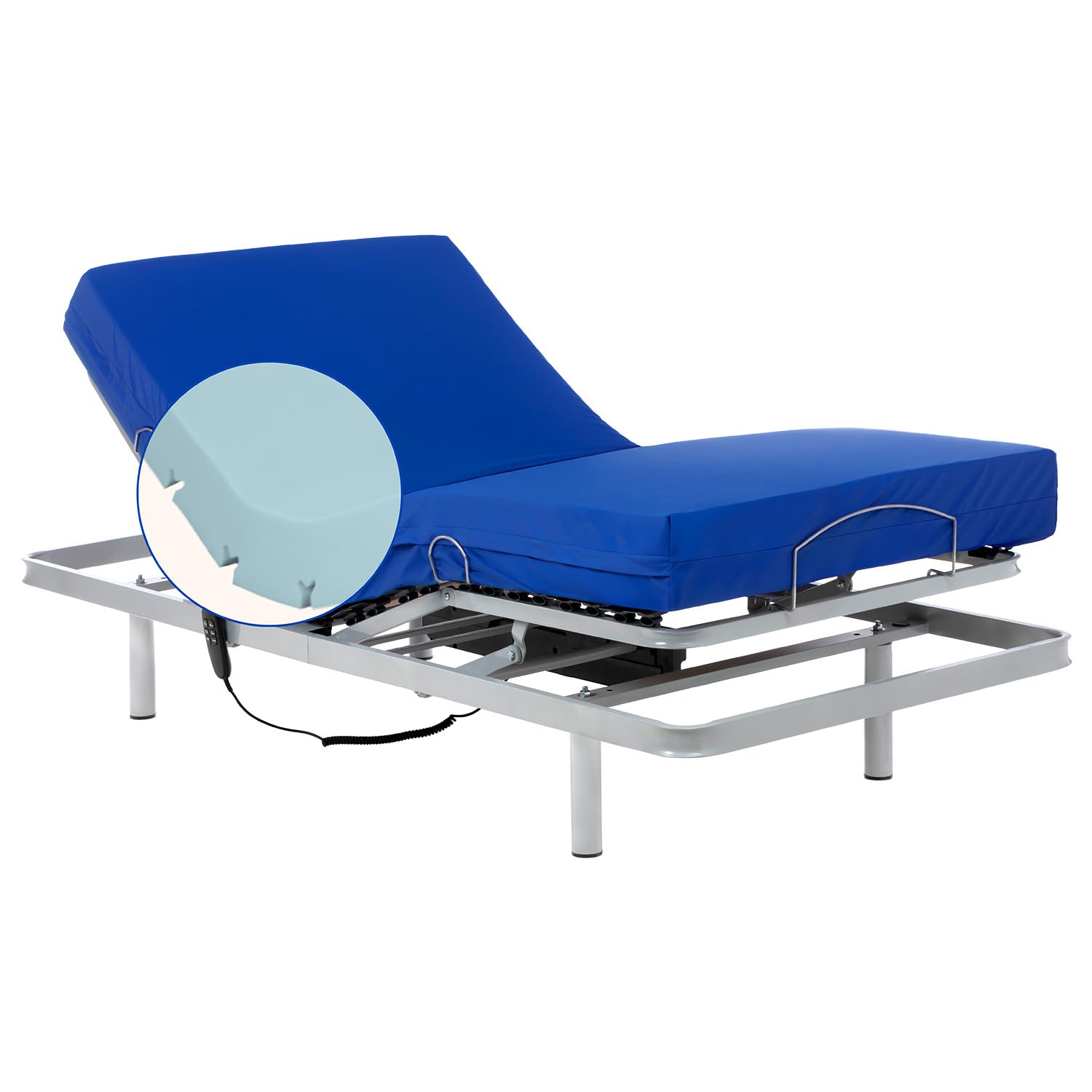 Geriafy Cama articulada eléctrica con colchón Professional HR 80x200 cm | Pack completo, colchón 15 cm HR, funda impermeable, máximo confort y fácil montaje