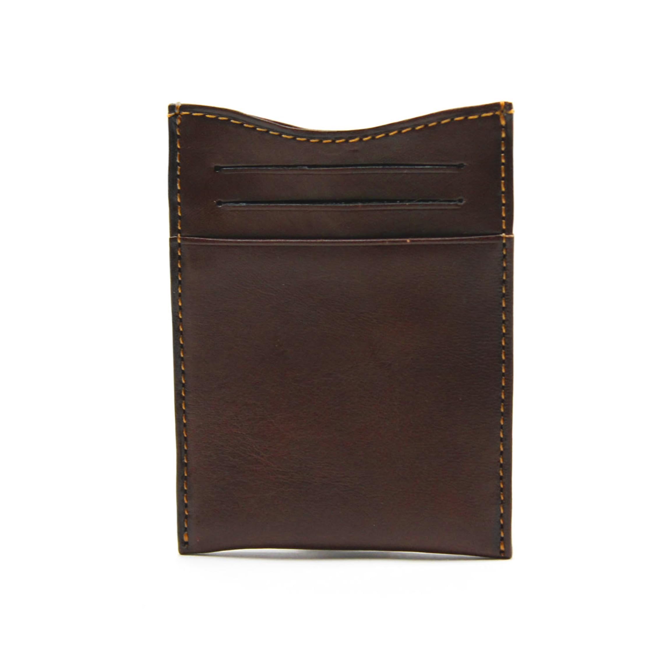 Tony Perotti Italian Leather Men's Money Clip Wallet With Pocket - Magnetic Money Clip Outside and Credit Card Slots - Eco-Friendly Tanned Full Grain