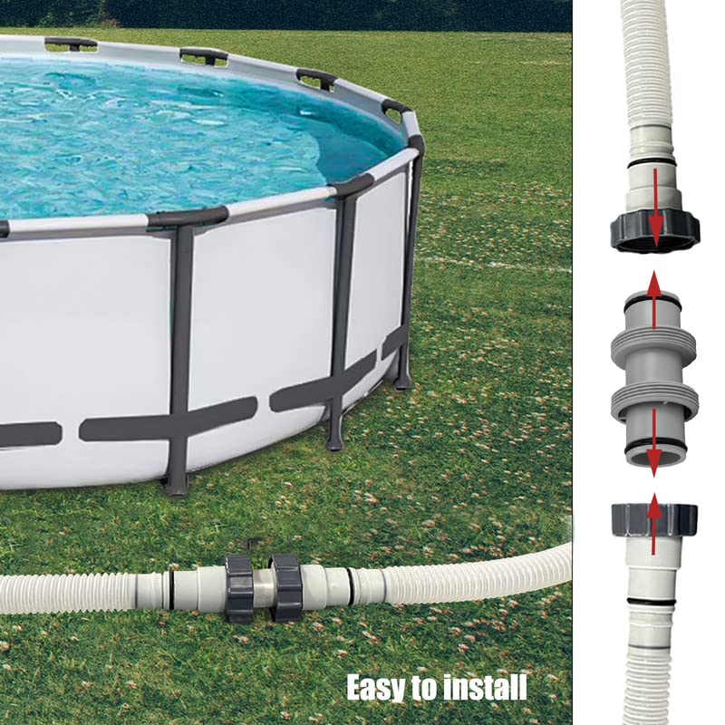 VDYXEW Pool Hose Connector, 38 mm/1.5 Inch, 2-Way Hose Connector Adapter for Intex Bestway and Other Above Ground Pools Hose - Image 4
